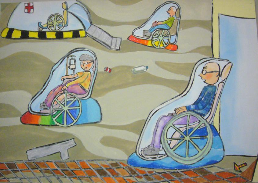 Wheelchair that moves where it is safe