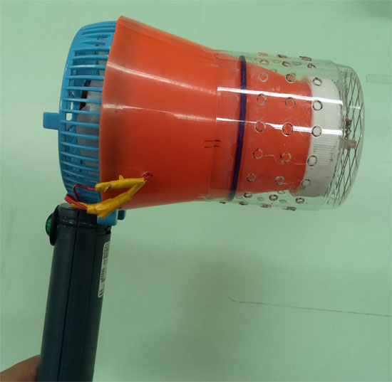 Wind & electric power fly-catching machine