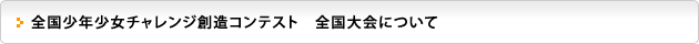 全国少年少女チャレンジ創造コンテスト　全国大会について