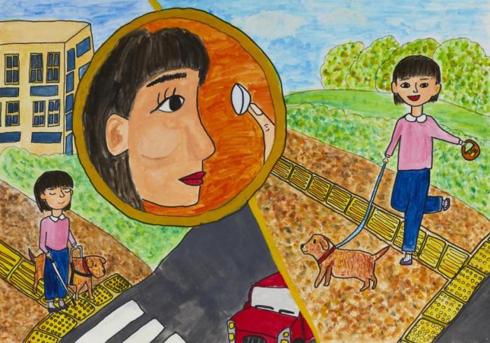 No more Guide Walking Stick! Dream Contact Lenses make Everything Visible