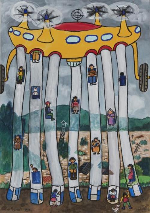 A mass-saving helicopter