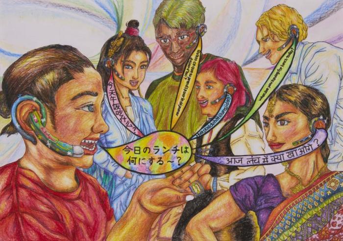 Instantaneous Translation Ring-Earbud Set