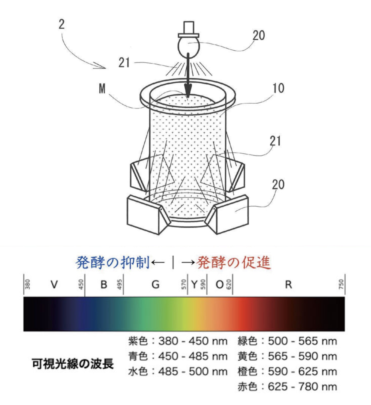 照射風景及び波長別の効果