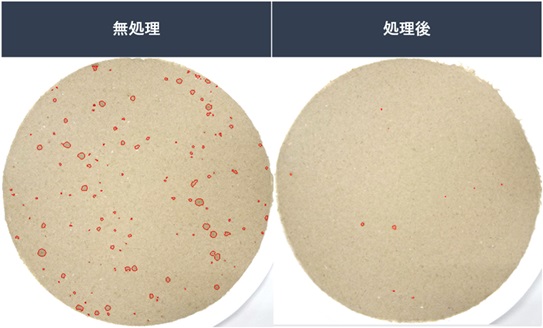 図1 しみ出し欠点抑制イメージ(枠線部:ワックス欠点検出箇所)