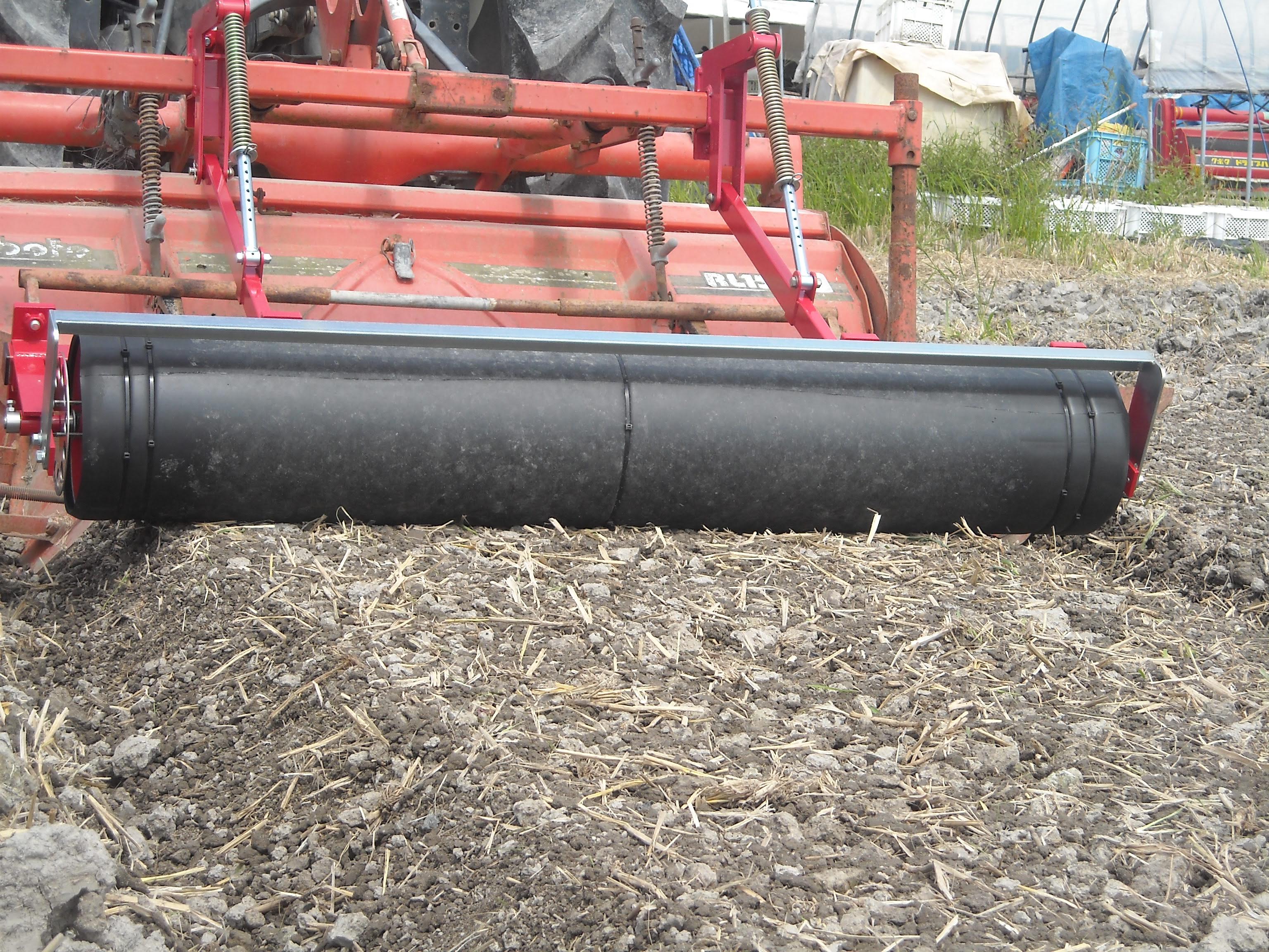 玉ねぎ畝作り特殊ゴム付鎮圧ロール