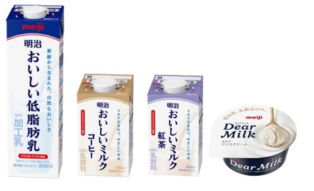 本発明濃縮乳の使用製品(一部)